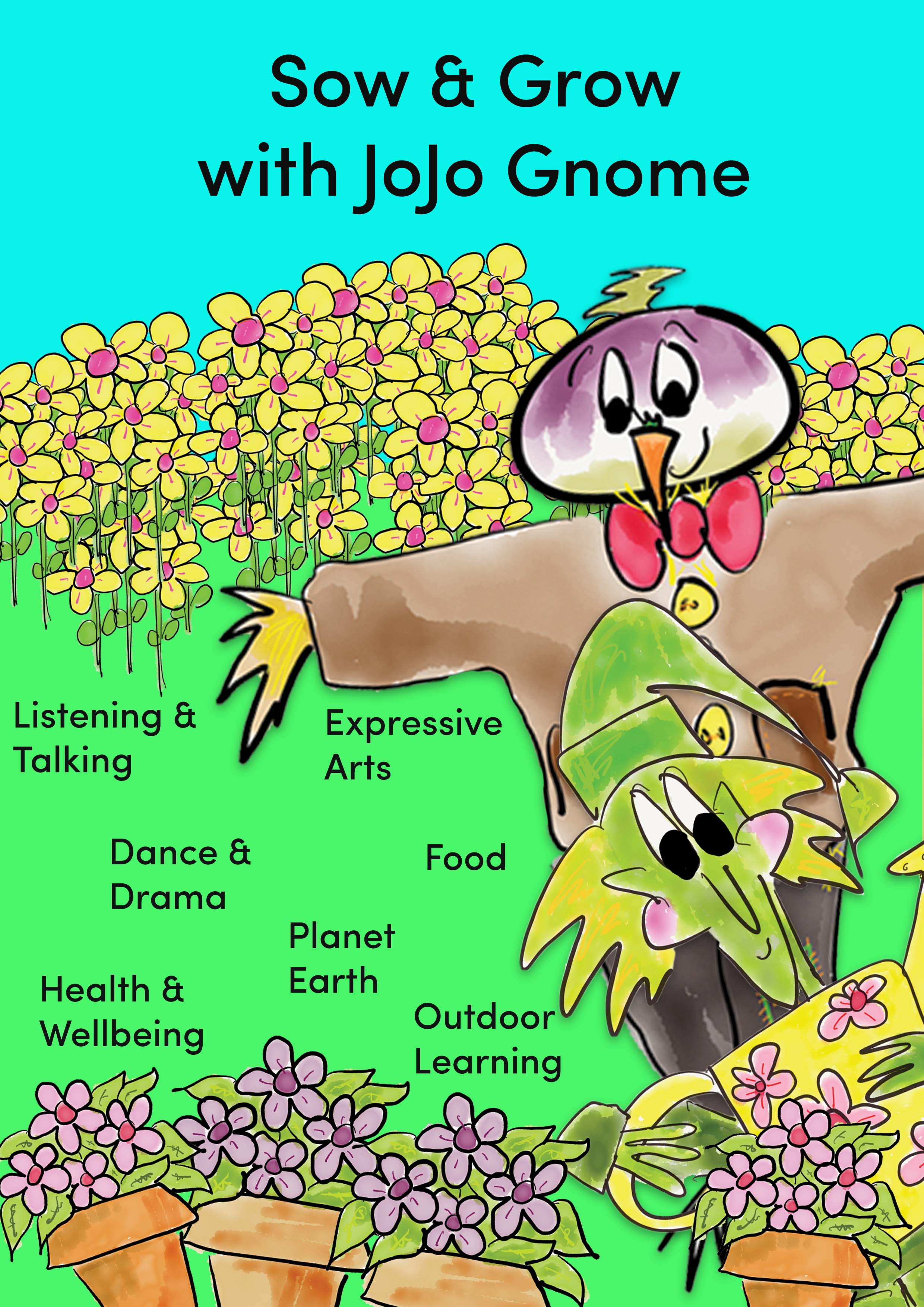 Poster for JoJo Gnome's Sow and Grow Workshop Spring 2020